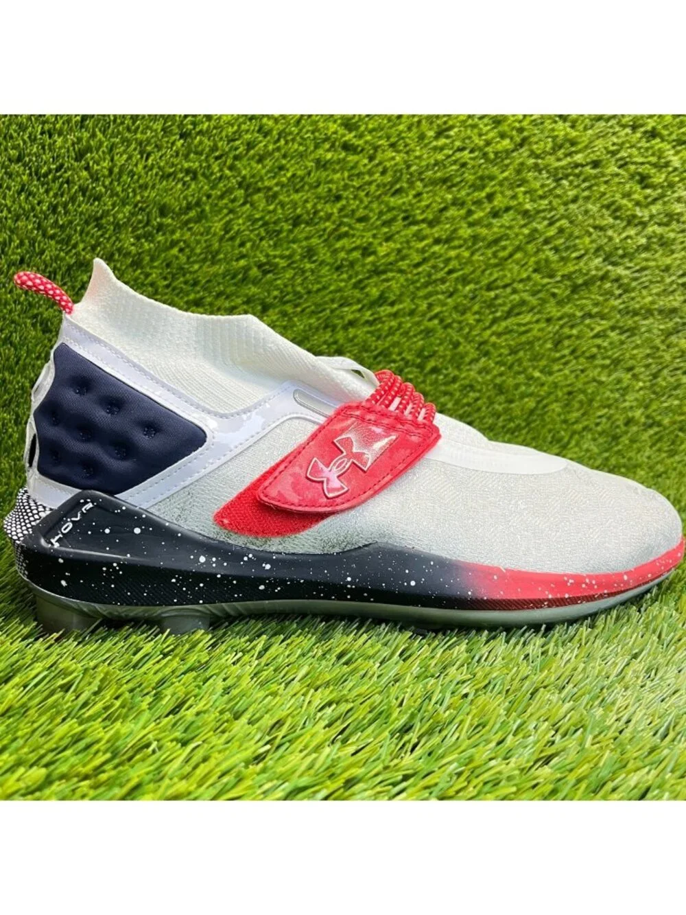 Under Armour Bryce Harper 8 Low ST USA Mens Size 13 White Red Baseball Cleats